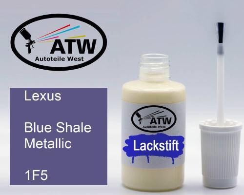 Lexus, Blue Shale Metallic, 1F5: 20ml Lackstift, von ATW Autoteile West.